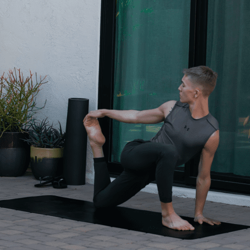 Practicing Yoga On The Earthing Grounded Yoga Mat