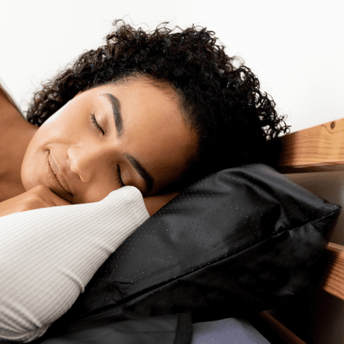 Sleeping On The Earthing Pillow Cover For Grounded Sleep